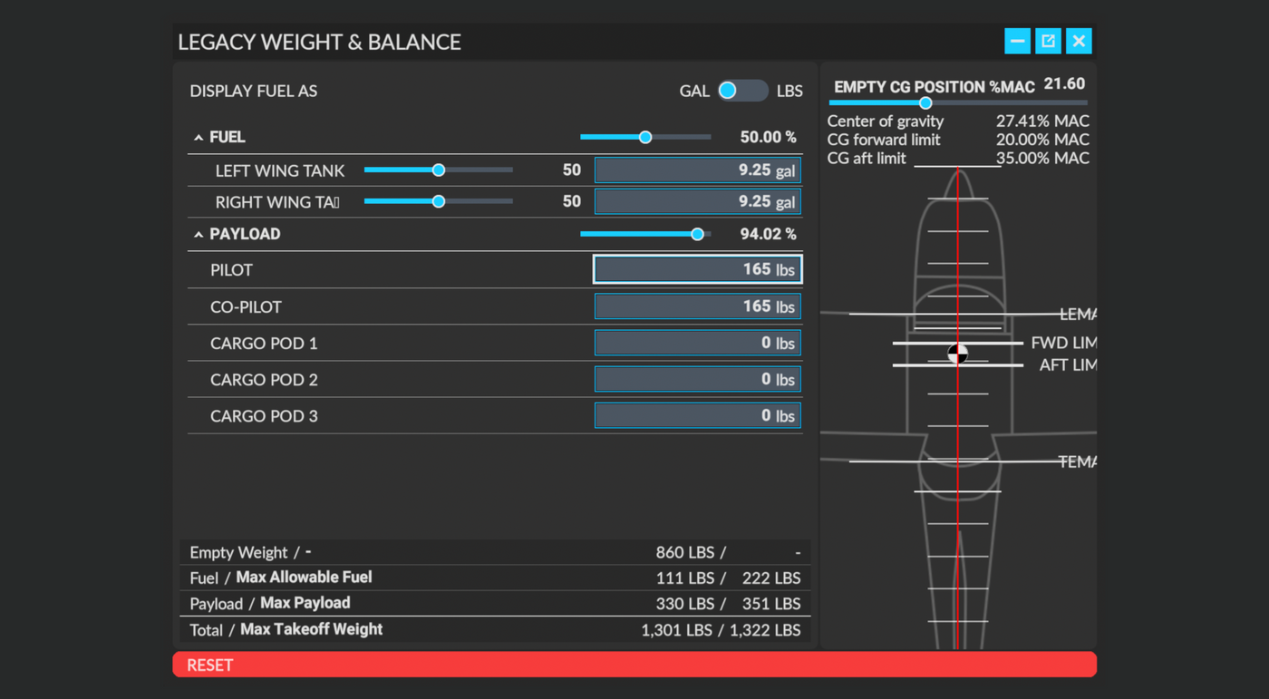 Legacy Weight & Balance